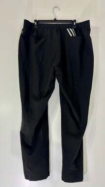 Adidas Men's 3-Stripe Flat Front ClimaLite Golf Pants Black 42x32
